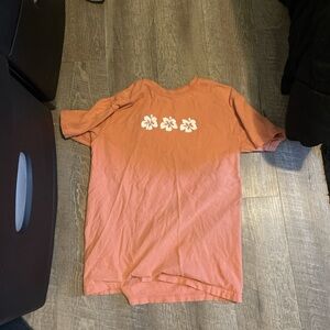 Orange women’s Shirt with Hawaiian Design